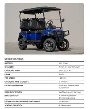 Load image into Gallery viewer, MTM Breeze Luxury - Lifted Electric Golf Cart 04 ,06 seater
