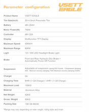 Load image into Gallery viewer, VSETT Eagle Fat Tire Electric Bike 48V 20Ah 750W

