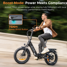 Load image into Gallery viewer, Engwe L20 3.0 Boost 250W 48V Electric City Folding Bike- 7 Speed Gears Fat Tyre Aluminum Frame for Women
