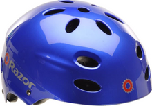 Load image into Gallery viewer, RAZOR YOUTH HELMET GLOSS BLUE V-17
