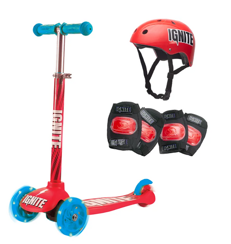 Mondo Ignite Glide Childrens KickScooter 3Wheel Combo Pack - E-Scooter UAE Hub