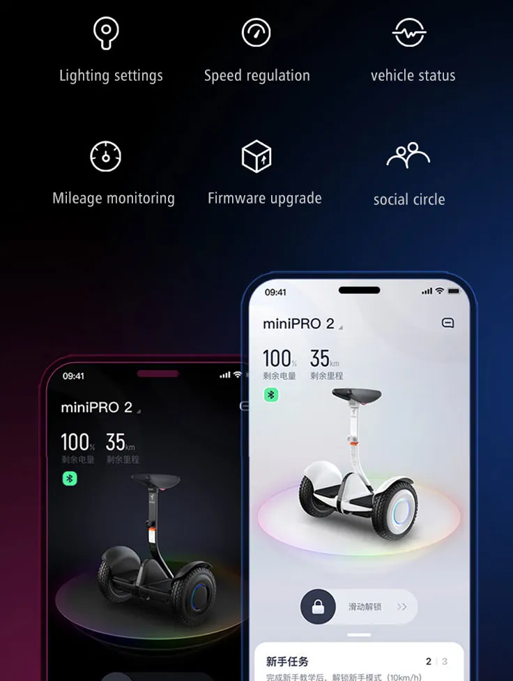 9 Bot Mini Pro Ninebot Mini Pro 2 Self Balancing Scooter Black Upgrade Version – E ...