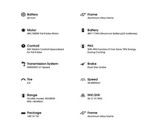 Load image into Gallery viewer, PRO X12 Electric Bike fat tire 48V 17Ah LG battery
