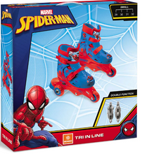 Load image into Gallery viewer, Mondo Spiderman Adjustable Tri Inline Skates for Kids, 3 Years+ - E-Scooter UAE Hub
