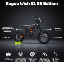 Load image into Gallery viewer, Kugoo Wish01 Electric Dirt Bike Pit Pike Remix 2026 SE version 48V 21Ah
