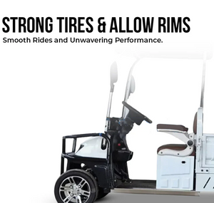 Electric Golf Cart 02 Seater with Long Cargo Utility Box