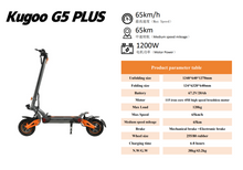Load image into Gallery viewer, Kugoo G5 Plus Electric Scooter 67V 20Ah Removable Battery 1200W Dual Motor - E-Scooter UAE Hub
