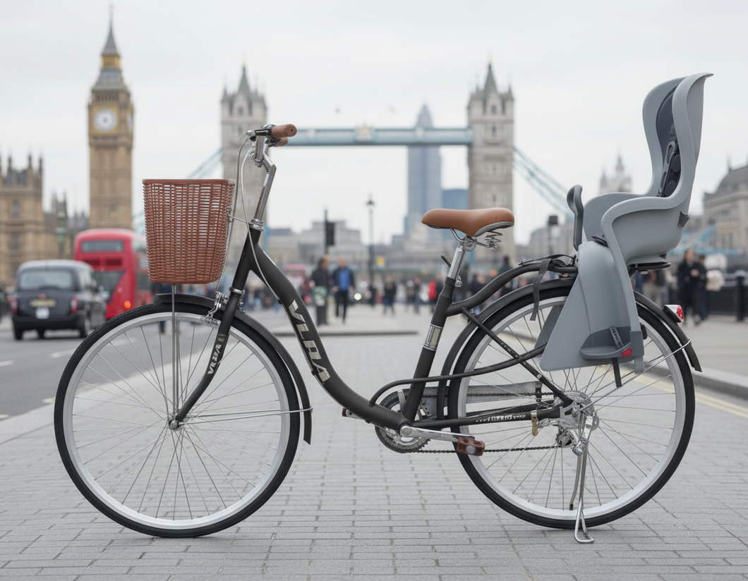 City Bike With Rear child Carrier Seat