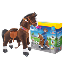 Load image into Gallery viewer, PonyCycle Ride-On Horse Toy for Boys  Girls (Age 4–8) – Chocolate Brown
