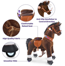 Load image into Gallery viewer, PonyCycle Ride-On Horse Toy for Boys  Girls (Age 4–8) – Chocolate Brown

