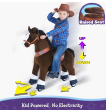 Load image into Gallery viewer, PonyCycle Ride-On Horse Toy for Boys  Girls (Age 4–8) – Chocolate Brown
