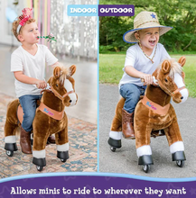 Load image into Gallery viewer, PonyCycle Ride-On Horse Toy for Boys &amp; Girls (Age 3–5) – Brown
