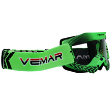 Load image into Gallery viewer, VEMAR Kid’s Protective On/Off-Road Dirt Bike Goggles – Green
