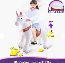Load image into Gallery viewer, Pony Cycle Ride on Horse Unicorn Age 4-8 old - White
