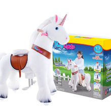 Load image into Gallery viewer, Pony Cycle Ride on Horse Unicorn Age 4-8 old - White
