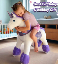 Load image into Gallery viewer, Pony Cycle Ride on Horse Unicorn Age 4-8 old - White
