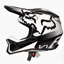 Load image into Gallery viewer, FOX Racing V1 Supreme Motocross Off Road Dirt Bike Motorcycle Helmet Black &amp; White
