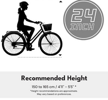 Load image into Gallery viewer, Mogoo Florida Vintage 6 Speed City Bike With Front Basket, 24"-26" Age 12 Years+  Unisex
