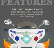 Load image into Gallery viewer, Harley-Style Tri Glide Kids Ride-On Motorcycle with 3 Wheels and Hand Throttle Age 3-6
