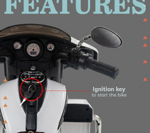 Load image into Gallery viewer, Harley-Style Tri Glide Kids Ride-On Motorcycle with 3 Wheels and Hand Throttle Age 3-6
