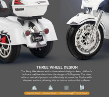 Load image into Gallery viewer, Harley-Style Tri Glide Kids Ride-On Motorcycle with 3 Wheels and Hand Throttle Age 3-6
