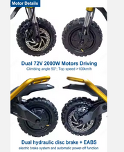 Load image into Gallery viewer, KAABO WOLF KING 11 Electric Scooter 72V 28Ah LG 1500W Dual Motor Powered
