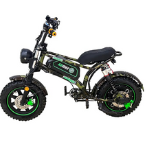 Load image into Gallery viewer, Electric Fat Tire Bike, Military Camo Design Age 12+
