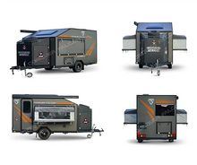 Load image into Gallery viewer, 4x4 Aluminium Motor Home RV Caravan Trailer Small Travel Trailer for Truck Use for Camper Adventures
