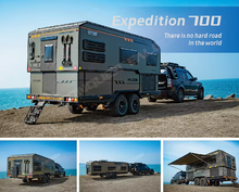 Load image into Gallery viewer, Luxury Aluminium Offroad Family Caravan Trailer Hard Top Lift for Camping and Travel for Towing
