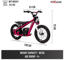 Load image into Gallery viewer, Top Gear TG75 Dirt Rocket electric-powered dirt bike with authentic motocross geometry For kids 6-12 Years
