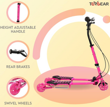 Load image into Gallery viewer, Frog Slide Kick Scooters Foot Scooters Children Best Gift Blue, Pink Age 7+
