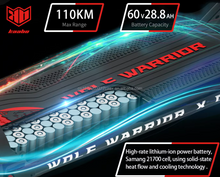Load image into Gallery viewer, KAABO Wolf Warrior X GT Electric Scooter 60V 28.8Ah 1100W Dual Motor Powered
