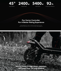 Kaabo Wolf Warrior 11 PRO+ Electric Scooter 60V 35Ah 1200W Dual Motor Powered