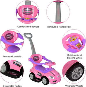 Baby Push Cars for Toddlers, 3 in 1 Ride on Push Car Age 1-3