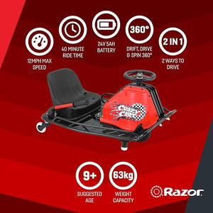 Razor Crazy Cart Jr. 2.0 KIDS Age 2-12 - E-Scooter UAE Hub