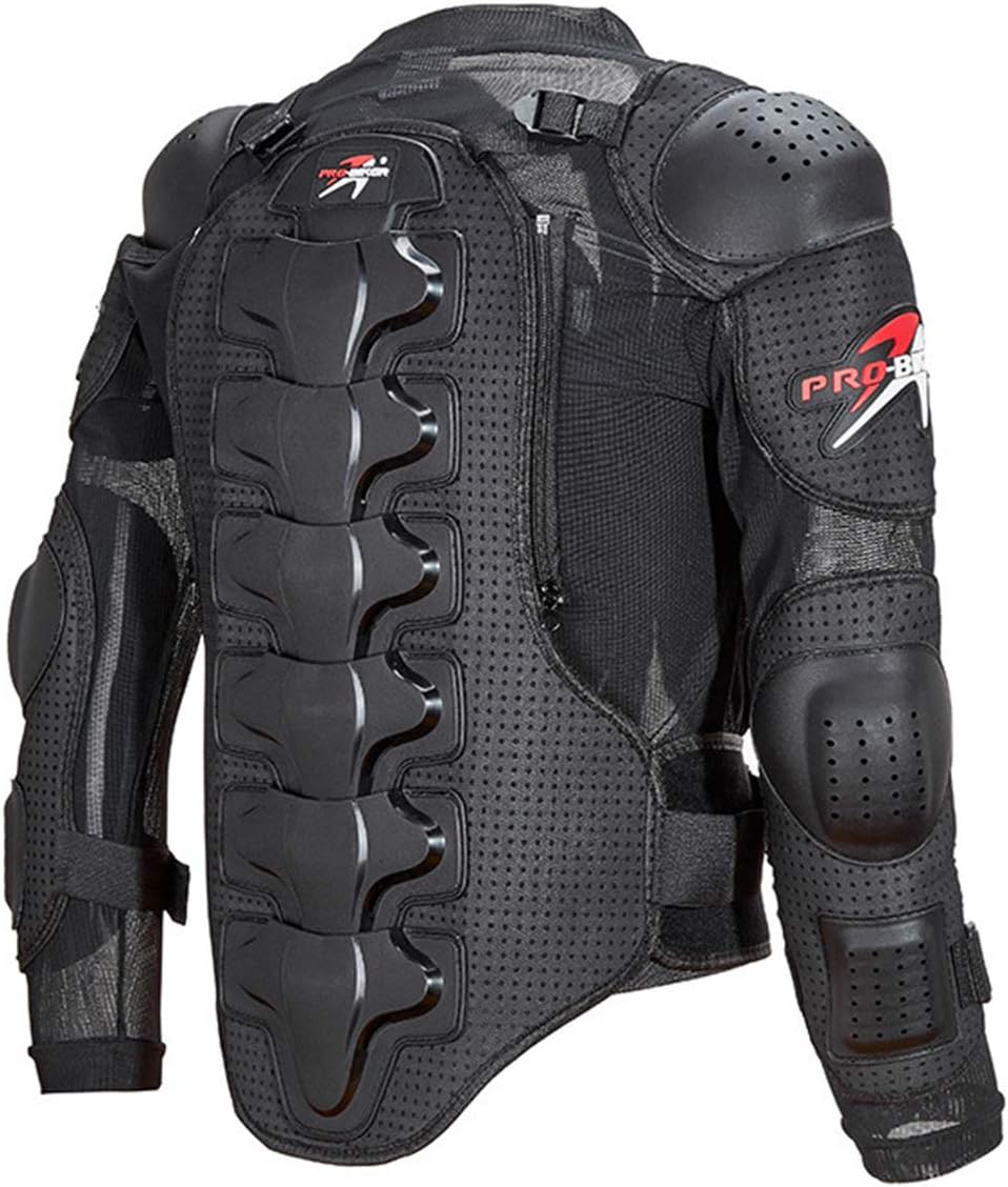 Caige Motorcycle Armour Full Body Protective Jacket, Black