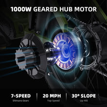 Load image into Gallery viewer, Wind Horse D3 Fat Tyre All Terrain Electric Bike 48V 18Ah 1000W - E-Scooter UAE Hub
