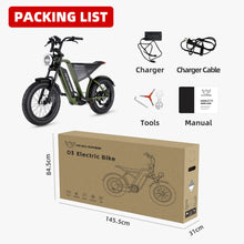 Load image into Gallery viewer, Wind Horse D3 Fat Tyre All Terrain Electric Bike 48V 18Ah 1000W - E-Scooter UAE Hub
