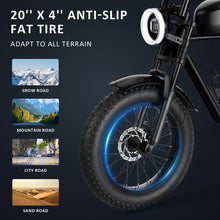 Load image into Gallery viewer, Wind horse D5 Electric Bike 48V 21Ah 1000W Fat Tyre 70Km Range
