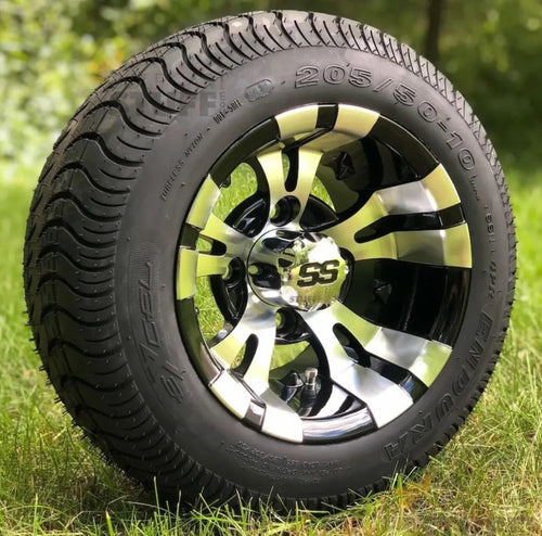 Golf cart Tires 205 -50-10 with alloy  wheels