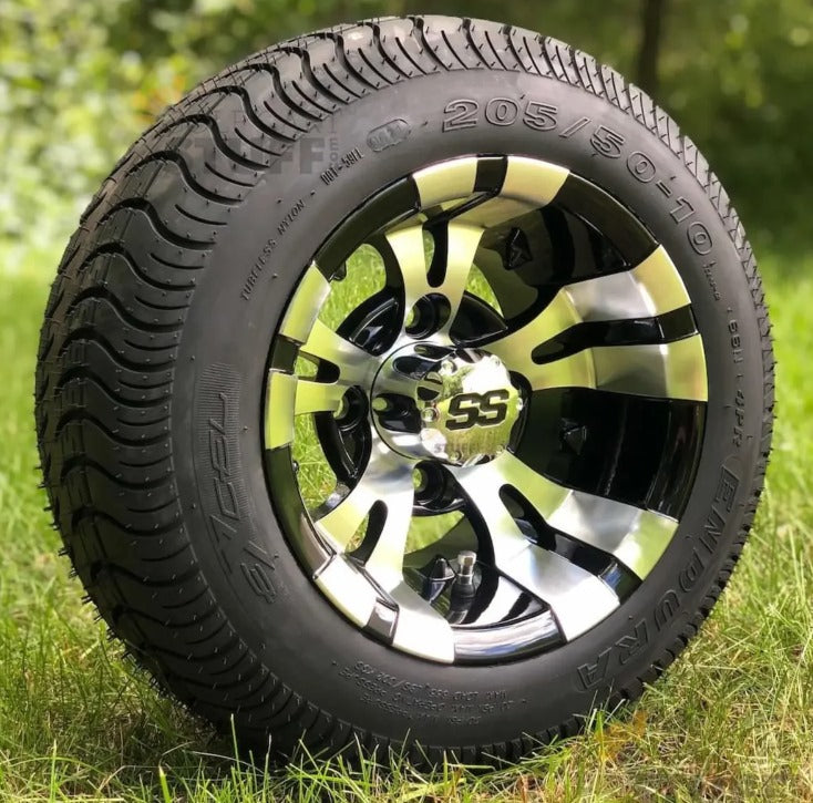 Golf cart Tires 205 -50-10 with alloy  wheels