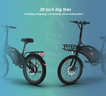 Load image into Gallery viewer, kugoo Kirin V1 Pro Electric bike 48v 25Ah 350W with Child carrying Rack &amp; front Basket - E-Scooter UAE Hub
