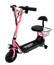 Load image into Gallery viewer, Winner Kids Electric Scooter With seat &amp; pet Teddy Basket Age 4-8
