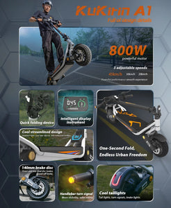Kukirin A1 Electric Scooter - 2025 New version 48V 13Ah 800W