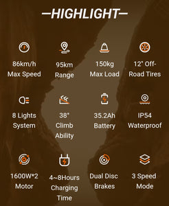 Kukirin G4 Max Electric Scooter -2025 New 60V 35Ah 1600W Dual