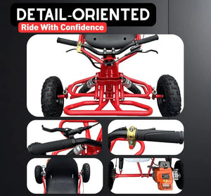 Gas Powered 63CC Gokart Age 7+