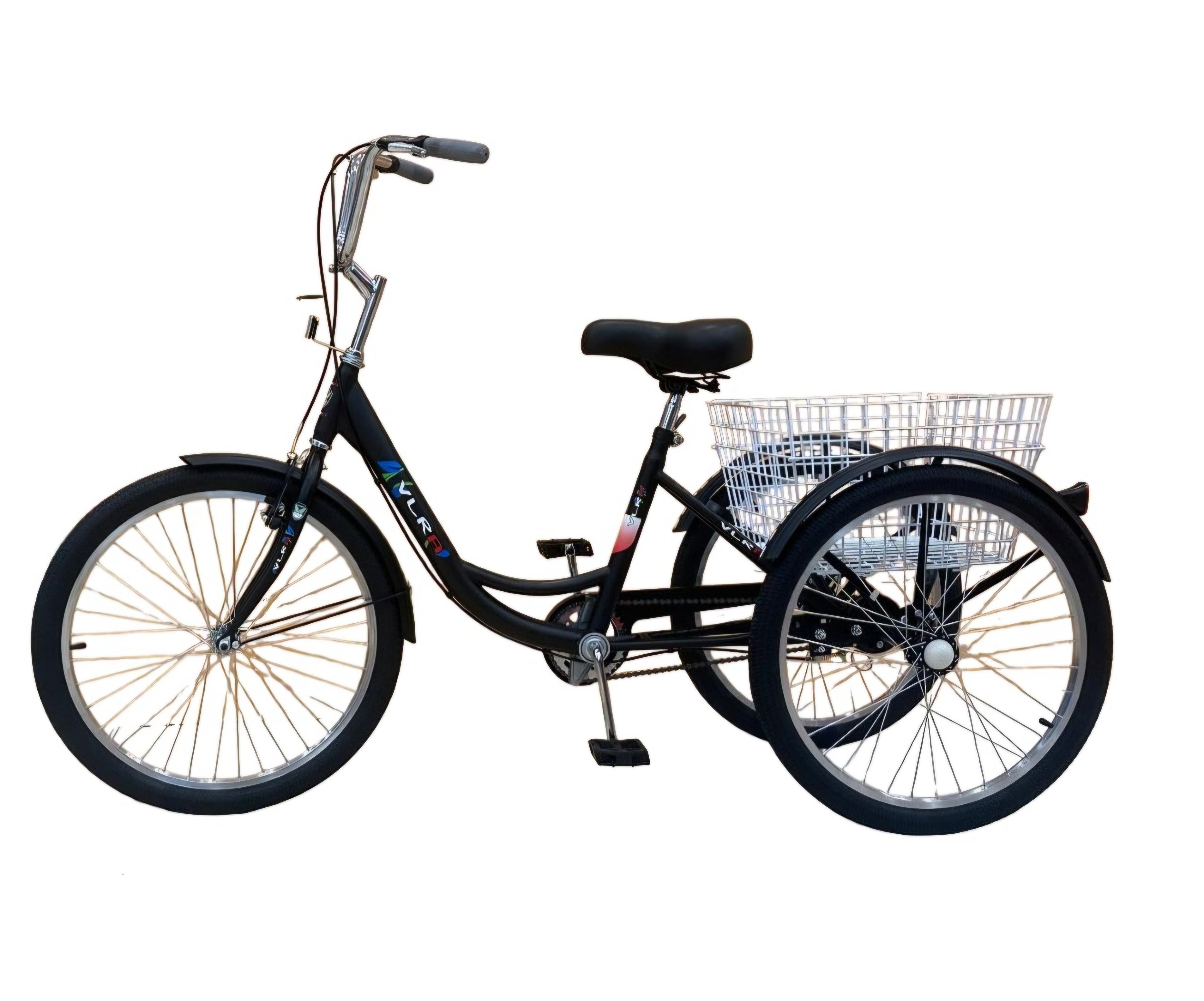 3 wheel bicycle uae City Tricycle 26" With Rear Basket single speed – E-Scooter UAE Hub