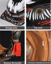 Load image into Gallery viewer, Retro Style Baseball Cap Half Helmet -Red indian Brown
