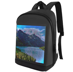 LED BackPack Eye Catching Bike Riders Walking office camping cycling travelling with App Programable screen