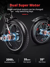 Load image into Gallery viewer, OOKTECH S8 Fat Tyre Mountain Electric Bike 48V 17.5Ah 1000W 55km Range 2025 new model

